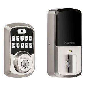 Kwikset Aura Satin Nickel Bluetooth Compatibility Single Cylinder Electronic